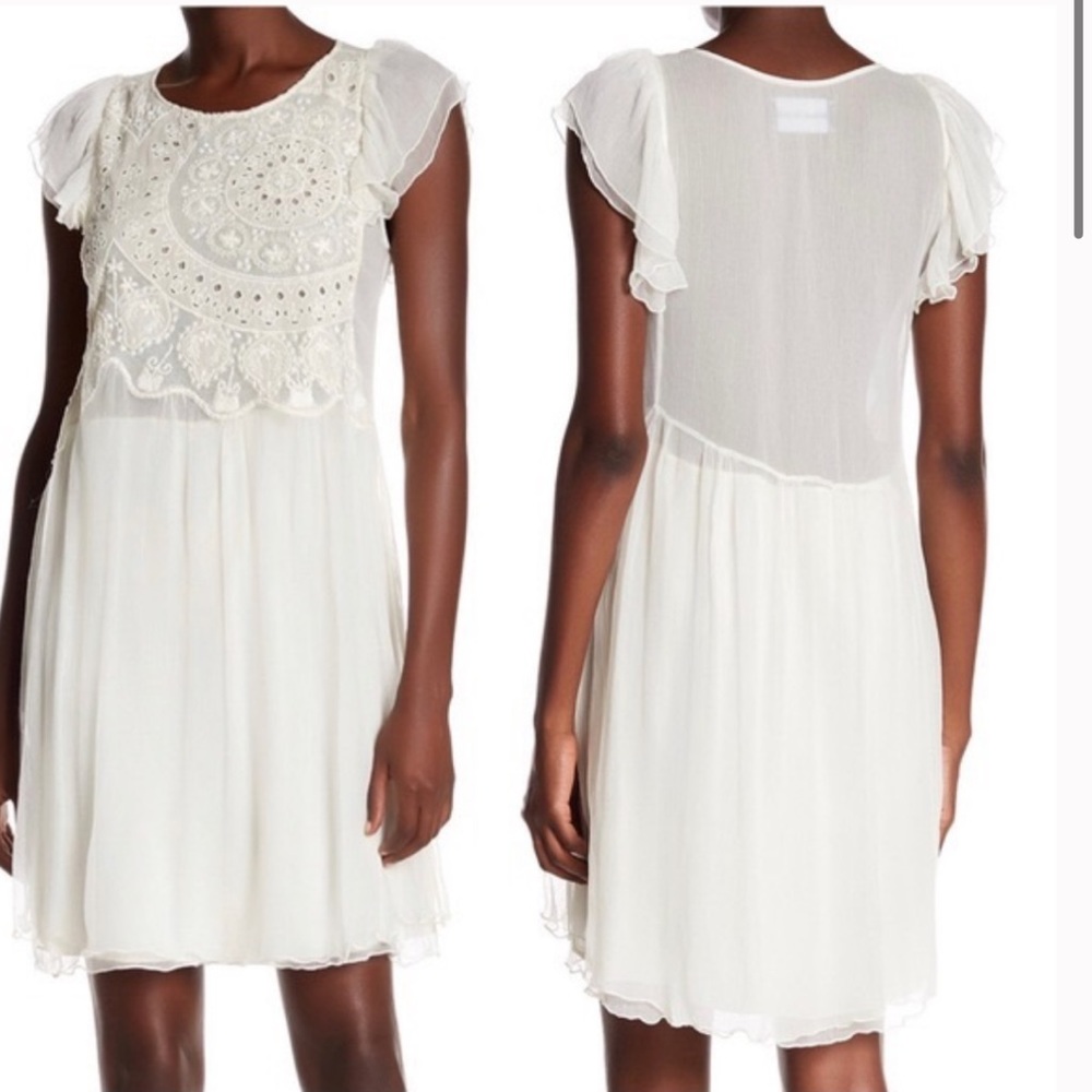 Zadig & Voltaire Rhuya Deluxe embroidered dress white size M